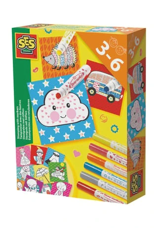 SES CREATIVE® Stempeln Mit Stiften Bunt 3 SES CREATIVE® Stempeln Mit Stiften Bunt