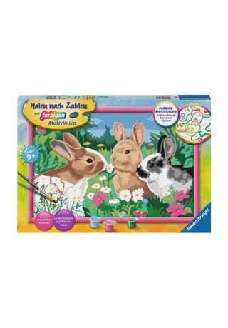 Ravensburger Malset Malen Nach Zahlen "Putzige Häschen" BUNT 3 Ravensburger Malset Malen Nach Zahlen "Putzige Häschen" BUNT