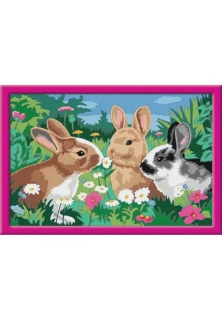 Ravensburger Malset Malen Nach Zahlen "Putzige Häschen" BUNT 4 Ravensburger Malset Malen Nach Zahlen "Putzige Häschen" BUNT – Bild 2