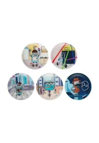 Ergobag Kletties-Set "Roboter", 5-teilig Mehrfarbig 3 Ergobag Kletties-Set "Roboter", 5-teilig Mehrfarbig