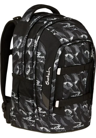Satch Schulrucksack "pack Mountain Grid", Für Kinder Schwarz/ Grau/ Weiß 4 Satch Schulrucksack "pack Mountain Grid", Für Kinder Schwarz/ Grau/ Weiß – Bild 2