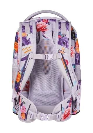 Satch Schulrucksack "pack Endless Bloom", Florales Dessin Weiß/ Violett/ Orange 6 Satch Schulrucksack "pack Endless Bloom", Florales Dessin Weiß/ Violett/ Orange – Bild 4
