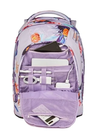 Satch Schulrucksack "pack Endless Bloom", Florales Dessin Weiß/ Violett/ Orange 9 Satch Schulrucksack "pack Endless Bloom", Florales Dessin Weiß/ Violett/ Orange – Bild 7