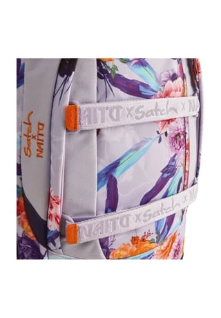 Satch Schulrucksack "pack Endless Bloom", Florales Dessin Weiß/ Violett/ Orange 16 Satch Schulrucksack "pack Endless Bloom", Florales Dessin Weiß/ Violett/ Orange – Bild 14