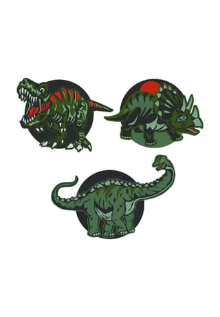 DerDieDas® Wechselbuttons "Dino", 3-teiliger Set., Für Kinder Grün 3 DerDieDas® Wechselbuttons "Dino", 3-teiliger Set., Für Kinder Grün