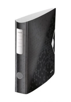 LEITZ® Ordner "Actice WOW", Mit Stiftelasche SCHWARZ
