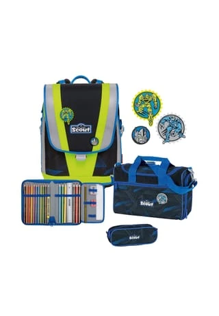 Scout® Schulranzen-Set Ultra Space, 4-teilig, Marine Black Dino 354 3 Scout® Schulranzen-Set Ultra Space, 4-teilig, Marine Black Dino 354