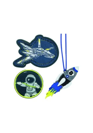 Scout® Funny Snaps, 3-teiliger Rucksack Zubehör Set, Für Kinder Dunkelblau 3 Scout® Funny Snaps, 3-teiliger Rucksack Zubehör Set, Für Kinder Dunkelblau