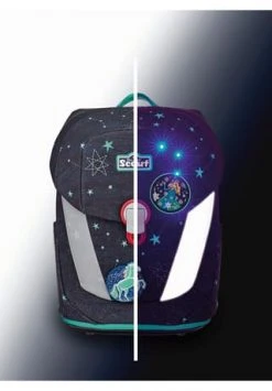 Scout® Ranzenset Sunny II LED Sternenhimmel, 4-teilig Dunkelblau/ Türkis/ Silber -Spielzeug für Kinder Verkäufe unnamed file 337