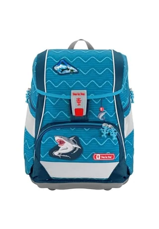 Step By Step® Ranzenset "Angry Shark", 6-teilig, 19 L Blau/ Grau 4 Step By Step® Ranzenset "Angry Shark", 6-teilig, 19 L Blau/ Grau – Bild 2