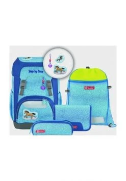Step By Step® Schulranzen Set 5tlg. Wild Horse, Für Kinder Hellblau