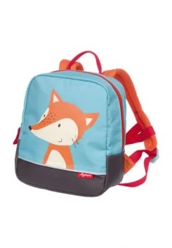 Sigikid® Rucksack "Fun Forest", Print, Gepolsterte Schultergurte, Für Kinder Blau/ Orange