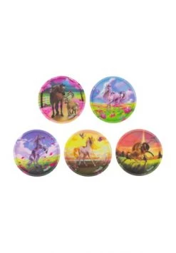 Ergobag Klettie-Set "Ponyhof", 5-teiliges Rucksack Zubehör, Für Mädchen Mehrfarbig