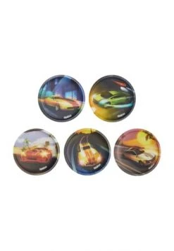 Ergobag Klettie-Set "Rennwagen", 7 Cm, 5-teilig, Für Jungen Mehrfarbig