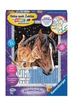 Ravensburger Malen Nach Zahlen Fohlen Mit Kätzchen BRAUN