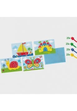 SES CREATIVE® Mosaikbrett Mit Karten MEHRFARBIG 7 SES CREATIVE® Mosaikbrett Mit Karten MEHRFARBIG -Spielzeug für Kinder Verkäufe unnamed file 972